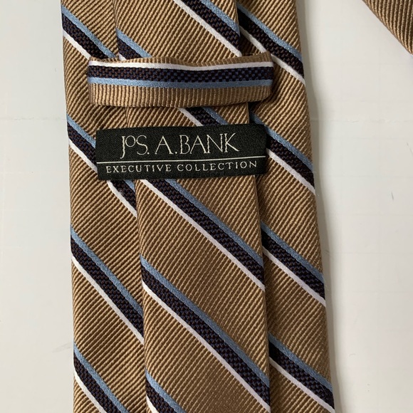 Jos. A. Bank Executive Collection Stripe Brown Tie - Picture 6 of 9